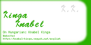 kinga knabel business card